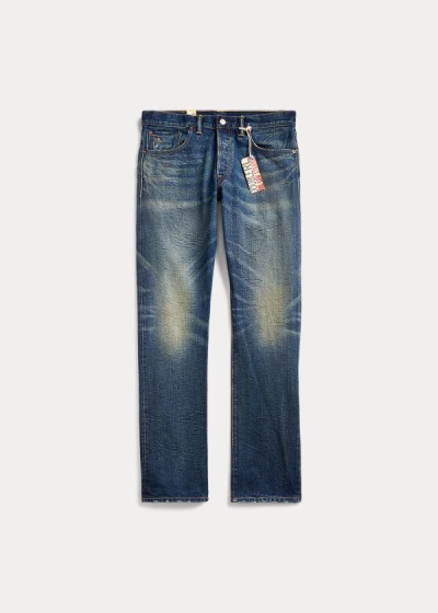 Jeans Ralph Lauren Hombre Azules Azules - Low Straight Selvedge - BRVKF3810